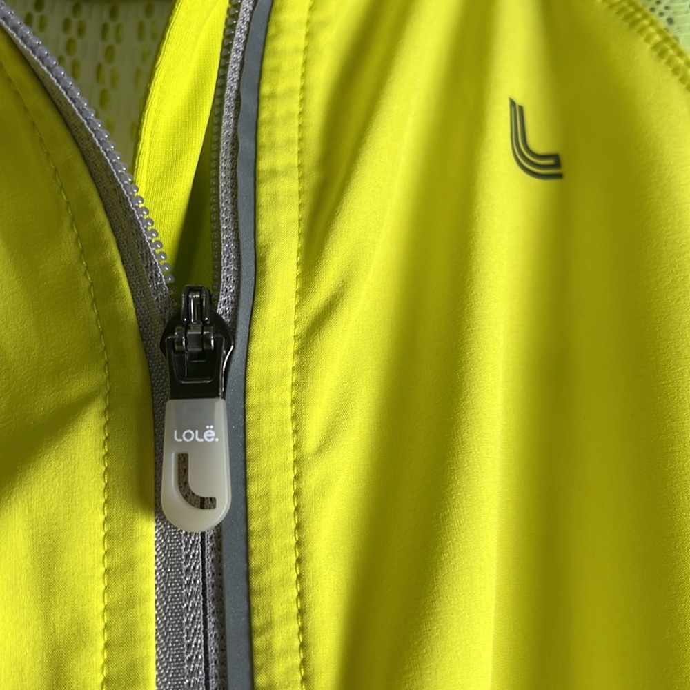Lole running coat Super bright running coat chartreuse/yellow small A629 - Picture 6 of 6
